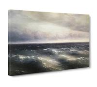 The Black Sea By Ivan Aivazovsky Canvas Print | Gallery Wrapped 30mm Frame Wall Art | 24x16 inches | Ready to Hang | Coastal Seascape Picture | Living Room Bedroom Lounge Office