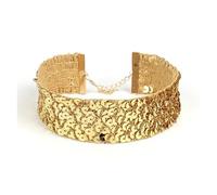 The Black Sequin Necklace is The Width of A Women's Collar Necklace(Gold N0252)