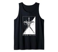 The Blair Witch Project Black and White Stick Figure Horror Tank Top
