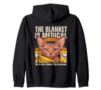 The Blanket Is Medical Sphynx Cat Survival Joke Zip Hoodie
