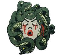 The Bleeding Medusa Embroidered Badge Iron On Sew On Patch