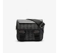 LACOSTE Messenger Bag Allover Monogram Noir Gris