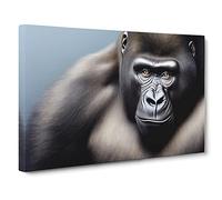 The Blessed Gorilla Canvas Wall Art Print Ready to Hang, Framed Picture for Living Room Bedroom Home Office Décor, 30x20 Inch (76x50 cm)