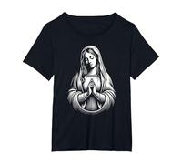 The Blessed Virgin Mary T-Shirt, Women's Plus, Black, 3X