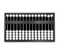 The Blind Abacus,Professional Mathematic Concepts Blind Abacus Learning Tool,15 Rows Braille Abacus for The Blind with Tactile Signs ABS Material Braille Products
