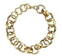 THE BLING KING 16mm XXL Gold Belcher Bracelet, Premium and Luxury Finish 18K Real Gold Plated Jewellery, Chunky, and Heavy Bracelet with Huge Links for Men, Women, and Teens (Length: 9 Inches)