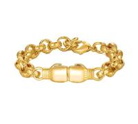 THE BLING KING 8mm Gold Boxing Glove Belcher Bracelet for Men - 18g, 8-Inch - PVD Gold Plated