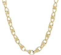 THE BLING KING Gold 9mm 3D Patterned Tulip Chain: 24-inch Length, Exquisite Link Detailing, Durable Lobster Claw Clasp, 99g Weight