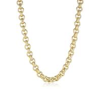 THE BLING KING Mens 24-inch 12mm Gold Filled & Bonded Belcher Chain with Diamond Cut Pattern | Luxury Men's Necklace (20 Inch)