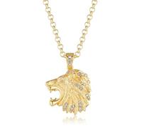 THE BLING KING Premium Gold XL Lion Pendant︱Luxury Finish and Detailing︱Plated Jewellery Luxury Finish Gold Chains for Men and Women