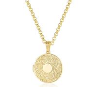 THE BLING KING Premium Large Gold Filigree Round Locket - Luxury Finish and Detailin - Large Filigree Round Locket - Gold Plated Jewellery Luxury Finish