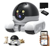 The Blinky Bot Camera, Blinky Bot Pro, The Tiny Robot Pal, 360° View Blinkybot Robot, Dual-Lens Smart Robots on Wheels, 1080p HD Wi-Fi Mobile Indoor Movable Security with 2-Way Talk & App Control