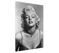 The Blonde Bombshell Marilyn Iconic Celebrity Wall Art Prints - Stylish Canvas Decor for Office, Bedroom, Home Large (30 x 20 cm - 12" x 8" inch)