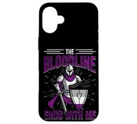 THE BLOODLINE ENDS WITH ME Funny Asexual Medieval Ace Flag Case for iPhone 16 Plus