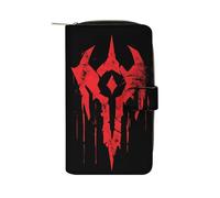 The Bloody Horde Logo Funny Long Slim Bifold Wallet Card Holder Purse with Buckle for Men Women
