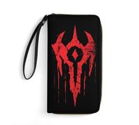 The Bloody Horde Logo Long Pouch Slim Clutch Wallet Purse | Funny Long Clutch Wallet Zippered Purse Credit Card Holder for Men Women