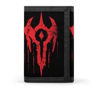 The Bloody Horde Logo Slim Trifold Wallets for Men Front Pocket Wallet with Credit Card Holder and ID Window
