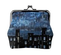 The Blue Binary Coin Purses, Small Card Case Wallet For Men Women For Shopping And Casual Outings, Black, One Size, Art Deco
