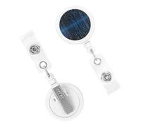 The Blue Binary Matrix Badge Reels Retractable Badge Holder with Alligator Clip Cute Nurse Telescopic Badge Clip Name ID Card Holders for Office Worker Doctor Nurse Key Holder