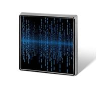 The Blue Binary Matrix Lapel Pin for Men Brooches And Pins for Women Square Metal Badge for Shirts, Jackets, Hats | Durable Fashion Accessory & Gift for Men, Women, Events