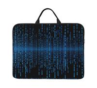 The Blue Binary Matrix Laptop Case Sleeve 14" Laptop Bag Shockproof Computer Carrying Cover Protective Notebook Case