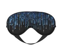 The Blue Binary Night Mask Soft Reversible Eye Cover Adjustable Strap Light Blocking Comfortable Rest