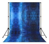 The Blue Binary Print Backdrop For Photoshoot, Photo Backdrop Background Curtain For Photography Portraits(No Stand)