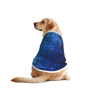 The Blue Binary Print Dog Vest, Soft Breathable Pet Shirt Clothes Sleeveless Fashion Apparel For Medium Large Breeds