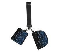 The Blue Binary Print Portable Wrist Strap Bag Unisex Outdoor Sports Lightweight Pouch Travel Gift