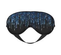 The Blue Binary Print Silk Like Sleep Eye Mask Comfortable Blindfold Adjustable Soft Eye mask for Sleep