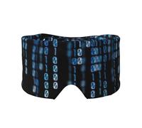 The Blue Binary Print Sleep Eye and Ear Muffs Blocking for Home Office Camping Airplane Travel Nap Aid