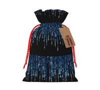 The Blue Binary Printing 4.7x6.9 In Christmas Bag With Drawstring,Ideal For Adults To Wrap Gifts For Christmas Halloween