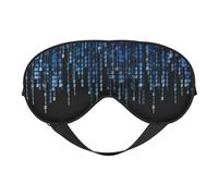 The Blue Binary Printing Reversible Design Sleep Mask, Ideal for Camping, Meditation & Shifts, Snug Fit,No Light Leakage