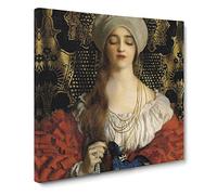 The Blue Bird by Frank Cowper Cadogan Canvas Print | Gallery Wrapped 30mm Frame Wall Art | 14x14 inches | Ready to Hang | Modern Animals Picture | Living Room Bedroom Lounge Office