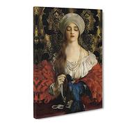 The Blue Bird By Frank Cowper Cadogan Canvas Print | Gallery Wrapped 30mm Frame Wall Art | 20x14 inches | Ready to Hang | Classic Animals Picture | Living Room Bedroom Lounge Office