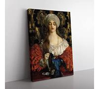 The Blue Bird By Frank Cowper Cadogan Classic Painting Canvas Wall Art Print Ready to Hang, Framed Picture for Living Room Bedroom Home Office Décor, 60x40 cm (24x16 Inch)