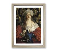 The Blue Bird By Frank Cowper Cadogan Classic Painting Framed Print | A3 Oak Framed Wall Art | Ready to Hang | Classic Historical Picture | Living Room Bedroom Lounge Office