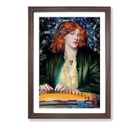 The Blue Bower by Dante Gabriel Rossetti Framed Print | A2 Walnut Framed Wall Art | Ready to Hang | Modern Nature Picture | Living Room Bedroom Lounge Office