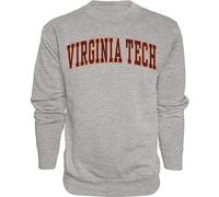 The Blue Brand Blue84 NCAA Virginia Tech Hokies Mens Arching Team Name Sweatshirt, Virginia Tech Hokies Dark Heather, Large