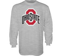 The Blue Brand NCAA Ohio State Buckeyes Mens Long Sleeve T Shirt Gray Icon, Ohio State Buckeyes Gray, Large