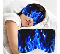 The Blue Flame, Sleep Mask for Home Travel, Full Eye Covers Light Blocking Eye Mask Sleep Eye and Ear Muffs