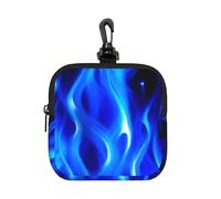 The Blue Flame, Square Zipper Storage Bag, Neoprene Coin Purse, Small Wallets, Change Pouch, Change Purse