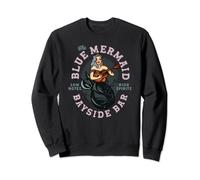 The Blue Mermaid Bayside Bar: Tattoo Style Pinup Mermaid Art Sweatshirt