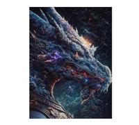 The Blue Old Space Dragon Illustrated Jigsaw Puzzle for Adults, 500 PCS