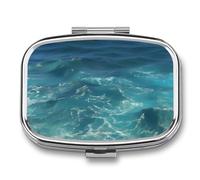 The Blue Sea Pill Box Pill Case Cute Pill Organizer Pill Holder Medicine Pill Organizer Pill Container Daily Pill Organizer Small Pill Box Pill Case for Purse Pocket