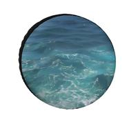 The Blue Sea Tire Covers Waterproof Anti UV Tire Cover 30inch Single Axle Wheel Covers for RV Truck SUV Trailer Universal for All Seasons