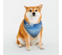The Blue Sky and White Clouds Pet Scarf Stylish Triangle Bid Scarf Bandana Pet Accessory,Washable Pet Kerchief for Girl Boy Dogs or Cats Medium
