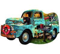 The Blue Truck 1000 pc Special Shaped Jigsaw Puzzle by SUNSOUT INC