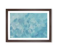 The Blue Waters in Abstract Framed Print | A2 Walnut Framed Wall Art | Ready to Hang | Abstract Fantasy Picture | Living Room Bedroom Lounge Office