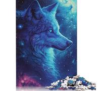 The Blue Wolf Puzzle Fun Premium Cardboard Jigsaw Puzzle for Adults Teen 1000pcs (75x50cm)